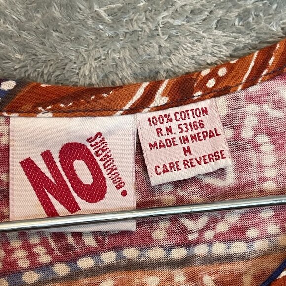 Vtg No Boundaries Women Colorful Rainbow Southwestern Tribal Maxi Shirt Dress M - Picture 7 of 12